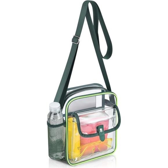 Clear Bag Stadium Approved Crossbody Purse, Clear Tote Bag for Concert Festival - Picture 7 of 7
